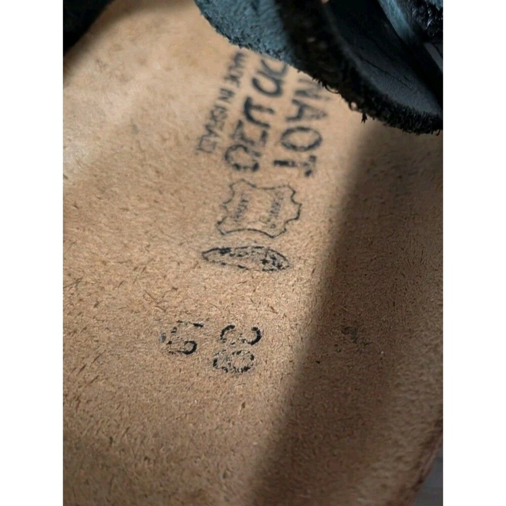 Naot Black Leather Sandals - Picture 9 of 10